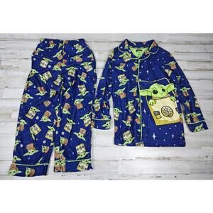 Sleepwear Boys' Star Wars Mandalorian The Child Grogu Blue Flannel Pajamas 6/7